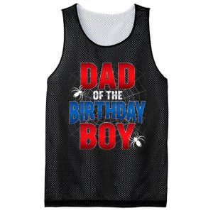 Dad Of The Birthday Costume Spider Web Birthday Party Mesh Reversible Basketball Jersey Tank