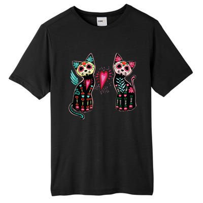 Day Of The Dead Cats Cat Lovers Dia De Los Muertos Tall Fusion ChromaSoft Performance T-Shirt