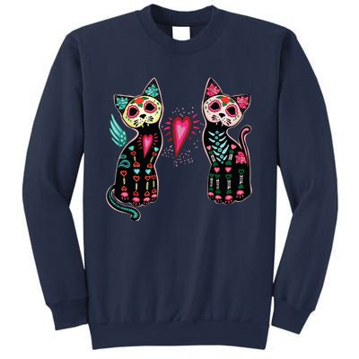 Day Of The Dead Cats Cat Lovers Dia De Los Muertos Sweatshirt