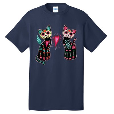 Day Of The Dead Cats Cat Lovers Dia De Los Muertos Tall T-Shirt