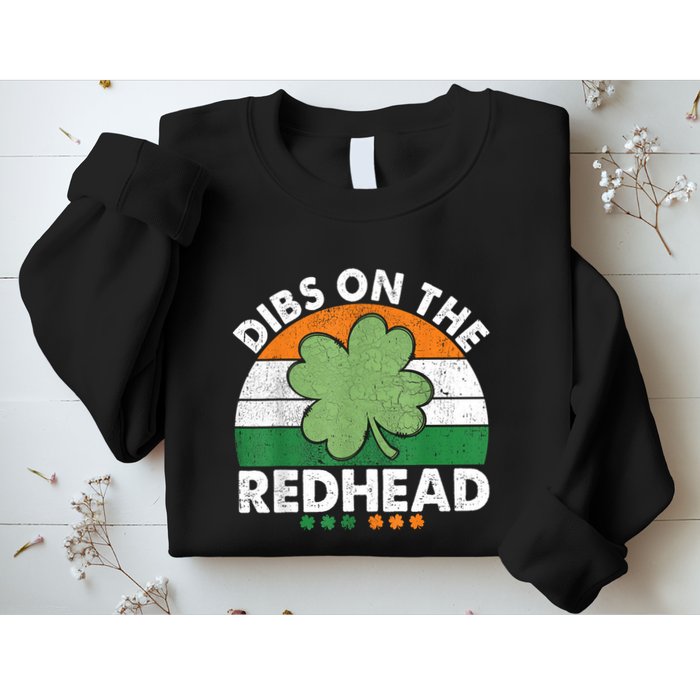 Dibs On The Redhead Funny St Patricks Day Drinking Sweatshirt