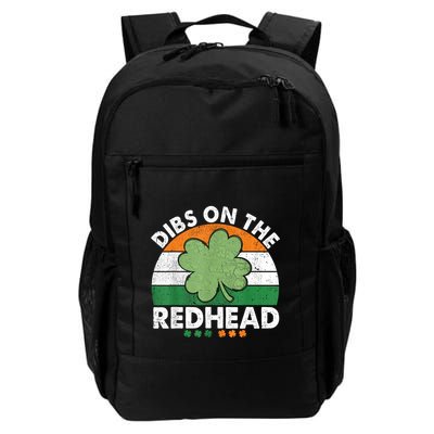 Dibs On The Redhead Funny St Patricks Day Drinking Daily Commute Backpack