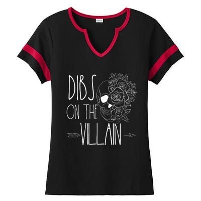 Dibs On The Villain Spicy Books Women Smutty Merch Romantasy Ladies Halftime Notch Neck Tee