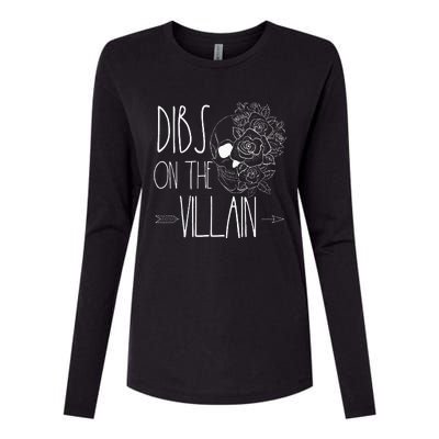 Dibs On The Villain Spicy Books Women Smutty Merch Romantasy Womens Cotton Relaxed Long Sleeve T-Shirt