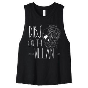 Dibs On The Villain Spicy Books Women Smutty Merch Romantasy Women's Racerback Cropped Tank