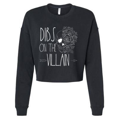 Dibs On The Villain Spicy Books Women Smutty Merch Romantasy Cropped Pullover Crew