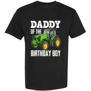 Daddy Of The Birthday Boy Family Tractors Farm Trucks Bday Garment-Dyed Heavyweight T-Shirt