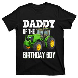 Daddy Of The Birthday Boy Family Tractors Farm Trucks Bday T-Shirt