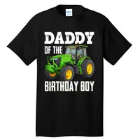 Daddy Of The Birthday Boy Family Tractors Farm Trucks Bday Tall T-Shirt