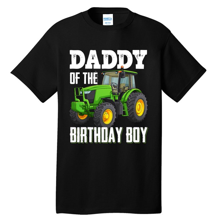 Daddy Of The Birthday Boy Family Tractors Farm Trucks Bday Tall T-Shirt