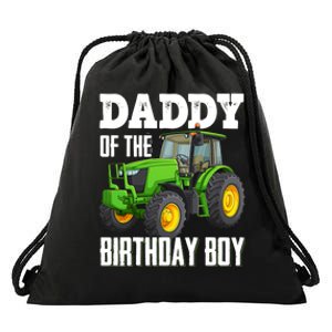 Daddy Of The Birthday Boy Family Tractors Farm Trucks Bday Drawstring Bag