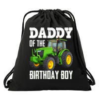 Daddy Of The Birthday Boy Family Tractors Farm Trucks Bday Drawstring Bag