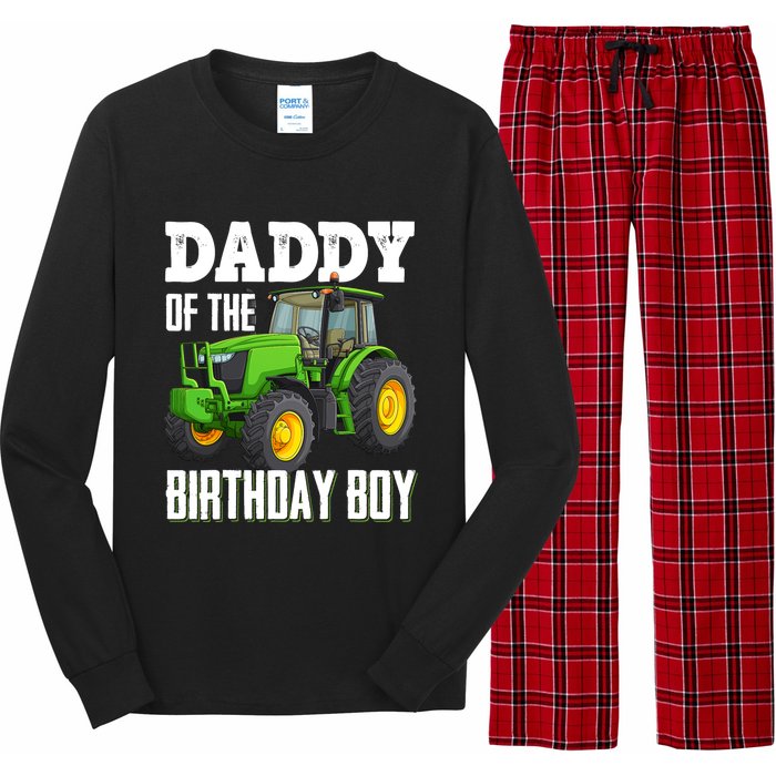 Daddy Of The Birthday Boy Family Tractors Farm Trucks Bday Long Sleeve Pajama Set