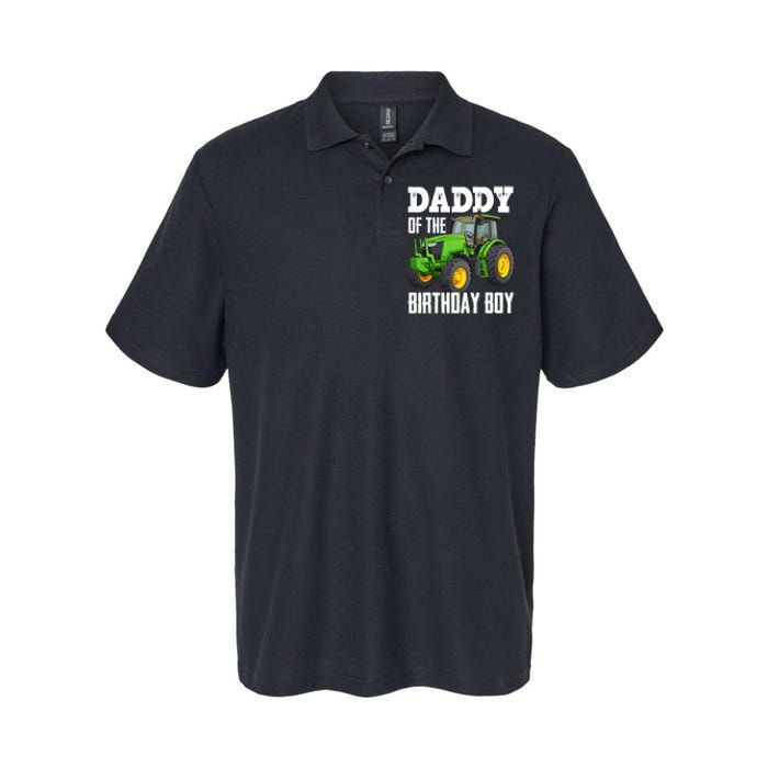 Daddy Of The Birthday Boy Family Tractors Farm Trucks Bday Softstyle Adult Sport Polo