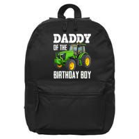 Daddy Of The Birthday Boy Family Tractors Farm Trucks Bday 16 in Basic Backpack