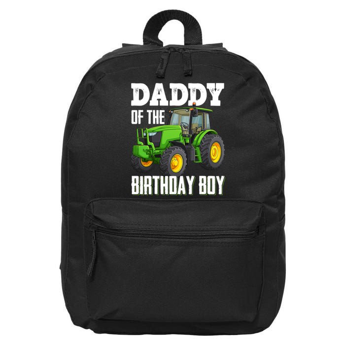 Daddy Of The Birthday Boy Family Tractors Farm Trucks Bday 16 in Basic Backpack