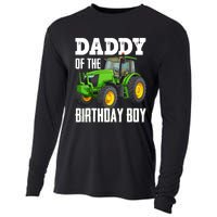 Daddy Of The Birthday Boy Family Tractors Farm Trucks Bday Cooling Performance Long Sleeve Crew