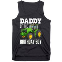 Daddy Of The Birthday Boy Family Tractors Farm Trucks Bday Tank Top