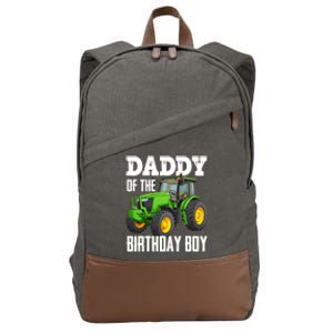 Daddy Of The Birthday Boy Family Tractors Farm Trucks Bday Cotton Canvas Backpack