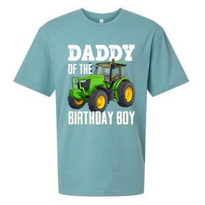 Daddy Of The Birthday Boy Family Tractors Farm Trucks Bday Sueded Cloud Jersey T-Shirt