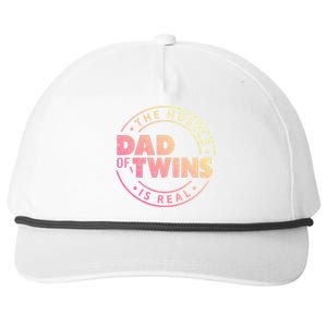 Dad of Twins Funny New Dad To Be Tired Love Proud Cute Snapback Five-Panel Rope Hat