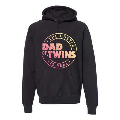 Dad of Twins Funny New Dad To Be Tired Love Proud Cute Premium Hoodie