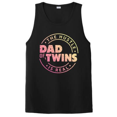 Dad of Twins Funny New Dad To Be Tired Love Proud Cute PosiCharge Competitor Tank