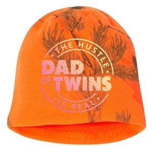 Dad of Twins Funny New Dad To Be Tired Love Proud Cute Kati - Camo Knit Beanie