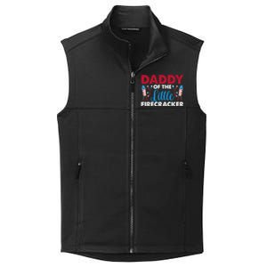 Daddy Of The Little Firecracker 4th Of July Birthday Party Gift Collective Smooth Fleece Vest