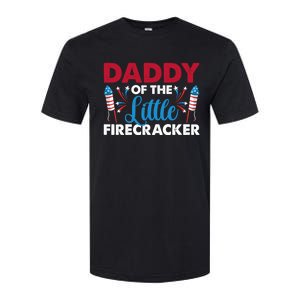 Daddy Of The Little Firecracker 4th Of July Birthday Party Gift Softstyle CVC T-Shirt