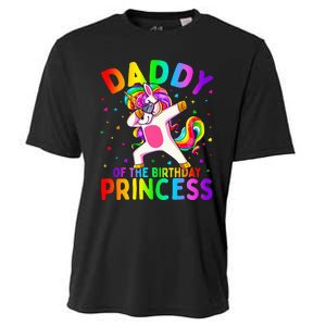 Daddy of the Birthday Princess Dabbing Unicorn Dad Cooling Performance Crew T-Shirt