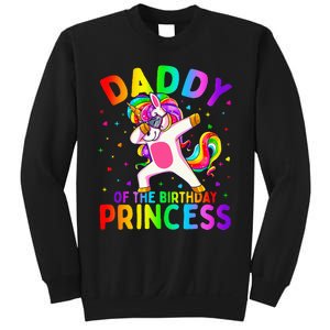 Daddy of the Birthday Princess Dabbing Unicorn Dad Sweatshirt