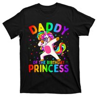 Daddy of the Birthday Princess Dabbing Unicorn Dad T-Shirt