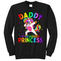 Daddy of the Birthday Princess Dabbing Unicorn Dad Tall Sweatshirt