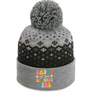 Daddy Of The Birthday Girl Groovy Themed Father Dad The Baniff Cuffed Pom Beanie