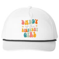 Daddy Of The Birthday Girl Groovy Themed Father Dad Snapback Five-Panel Rope Hat