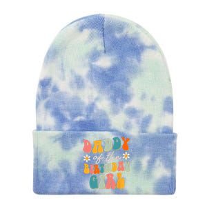 Daddy Of The Birthday Girl Groovy Themed Father Dad Tie Dye 12in Knit Beanie