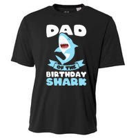 Dad of the Birthday Shark Birthday Cooling Performance Crew T-Shirt