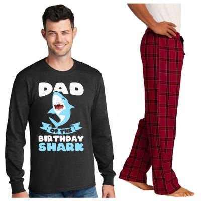 Dad of the Birthday Shark Birthday Long Sleeve Pajama Set