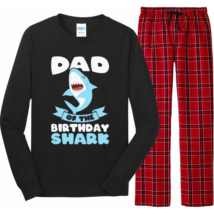 Dad of the Birthday Shark Birthday Long Sleeve Pajama Set