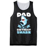 Dad of the Birthday Shark Birthday Mesh Reversible Basketball Jersey Tank