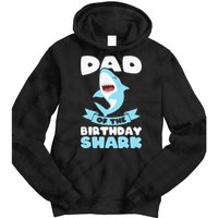 Dad of the Birthday Shark Birthday Tie Dye Hoodie