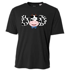 Dad Of The Birthday Mother Cow Farm Cow Dad 1st Cooling Performance Crew T-Shirt