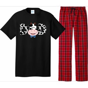 Dad Of The Birthday Mother Cow Farm Cow Dad 1st Pajama Set