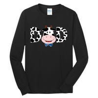 Dad Of The Birthday Mother Cow Farm Cow Dad 1st Tall Long Sleeve T-Shirt