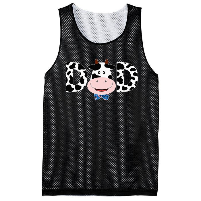 Dad Of The Birthday Mother Cow Farm Cow Dad 1st Mesh Reversible Basketball Jersey Tank