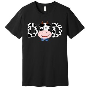 Dad Of The Birthday Mother Cow Farm Cow Dad 1st Premium T-Shirt