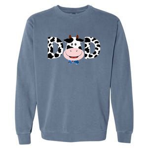 Dad Of The Birthday Mother Cow Farm Cow Dad 1st Garment-Dyed Sweatshirt