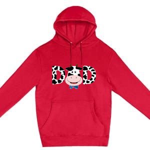 Dad Of The Birthday Mother Cow Farm Cow Dad 1st Premium Pullover Hoodie