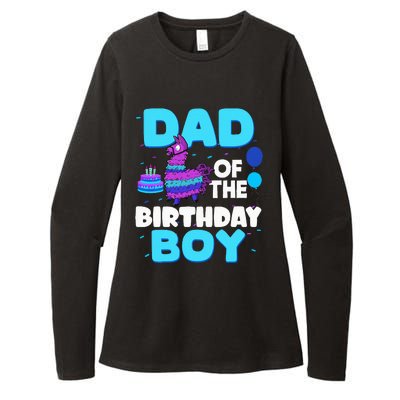 Dad Of The Birthday Boy Llama Dad And Mom Family Party Womens CVC Long Sleeve Shirt